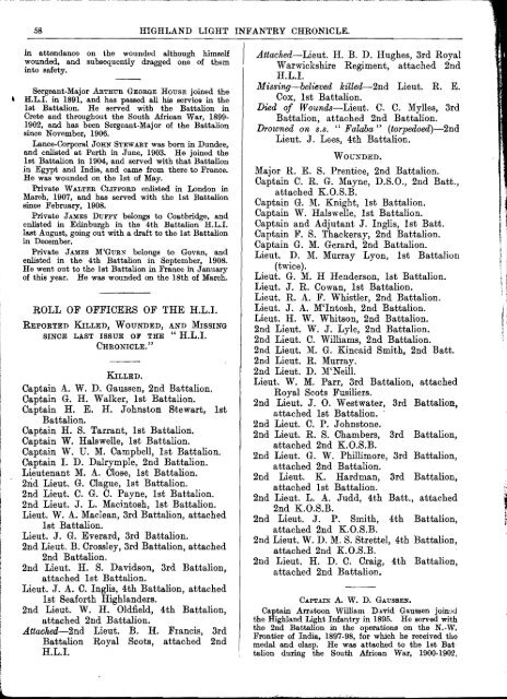 HLI Chronicle 1915 - The Royal Highland Fusiliers