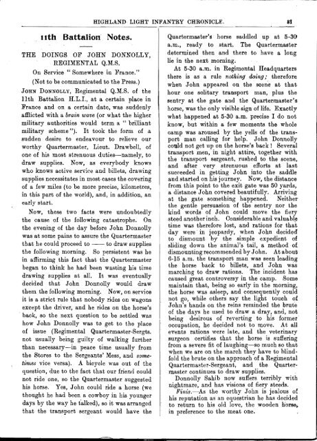 HLI Chronicle 1915 - The Royal Highland Fusiliers