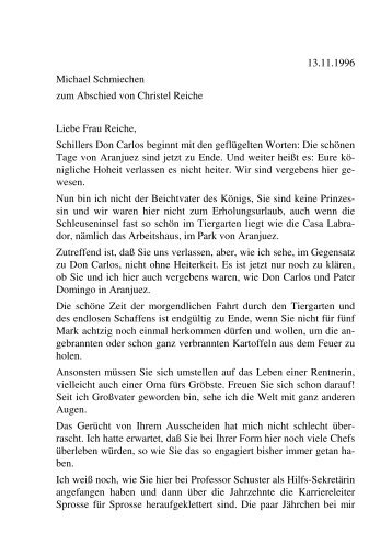 Laudatio auf Christel Reiche - Michael Schmiechen, Berlin ...