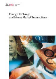 Foreign Exchange and Money Market ... - UBS  - Investment Bank