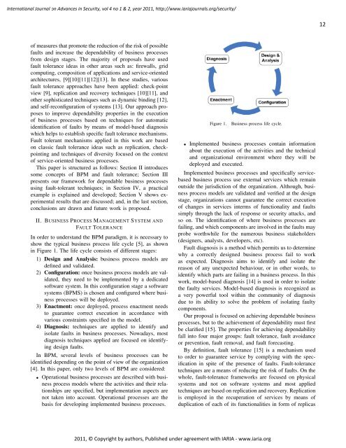 Fault Tolerance Framework using Model-Based - IARIA Journals