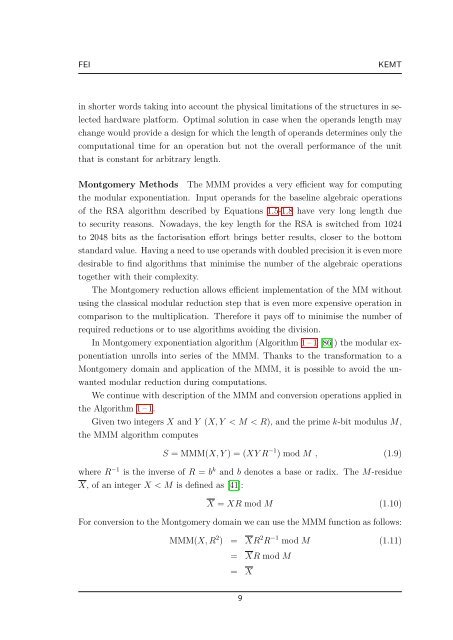 1 Montgomery Modular Multiplication in Hard- ware