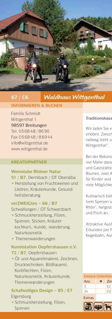 Katalog Kreativer Landurlaub - Naturpark ThÃ¼ringer Schiefergebirge ...