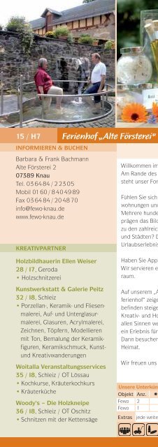 Katalog Kreativer Landurlaub - Naturpark ThÃ¼ringer Schiefergebirge ...