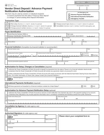 Direct Deposit Form (PDF)