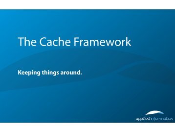 The Cache Framework - Poco