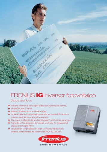 FRONIUS IG Inversor fotovoltaico - Enerpoint