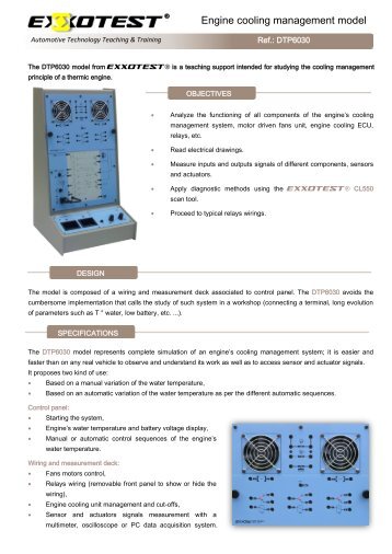 Engine cooling management teaching model DTP6030 - Exxotest
