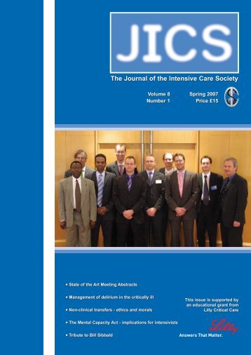 Volume 8 Number 1 April 2007 - JICS - The Intensive Care Society