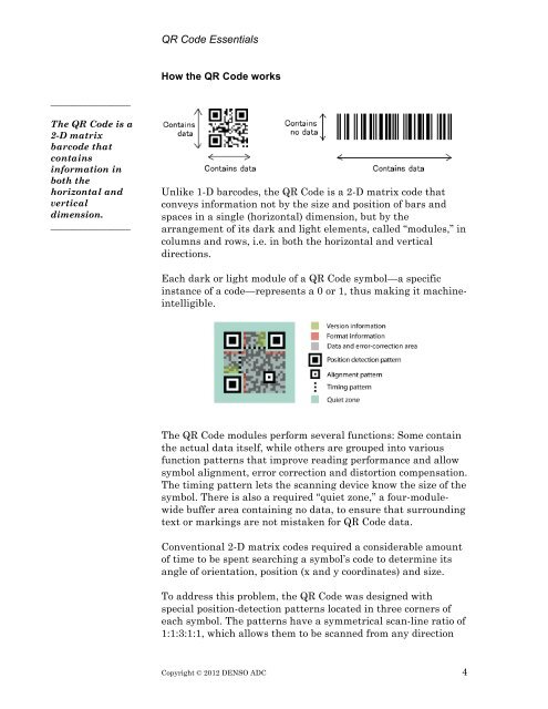 DENSO ADC QR Code White Paper - BlueStar