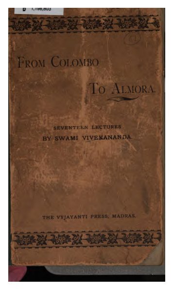 Lectures from Colombo to Almora (1897) - Swami Vivekananda