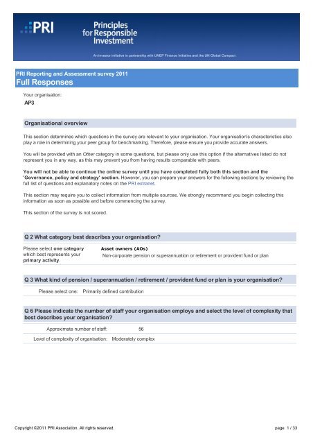 AP3 - Principles for Responsible Investment