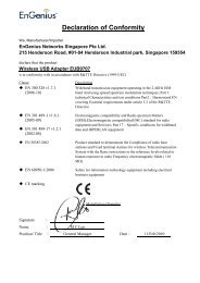 Declaration of Conformity - EnGenius Networks Singapore Pte Ltd