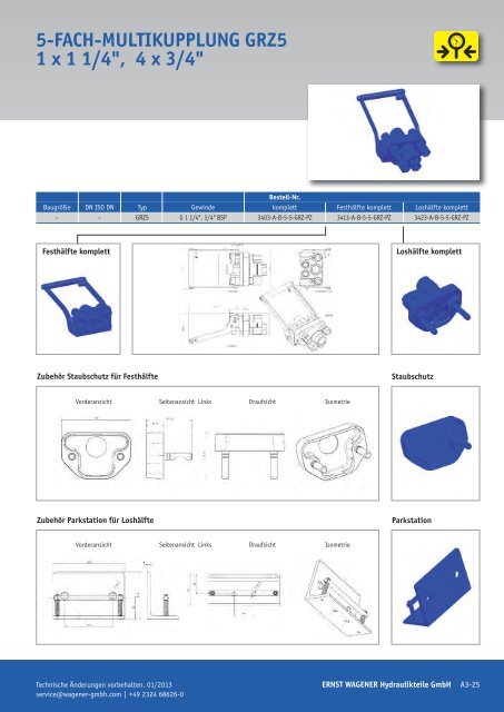 Flat-Face Steckkupplungen - Ernst Wagener Hydraulikteile GmbH