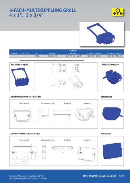 Flat-Face Steckkupplungen - Ernst Wagener Hydraulikteile GmbH