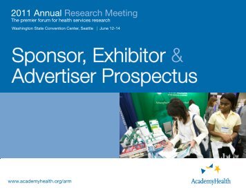 Sponsor, Exhibitor & Advertiser Prospectus - AcademyHealth