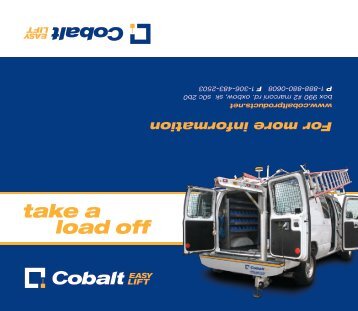 Cobalt Easy Lift Bumper Crane Brochure - Stonebrooke Equipment