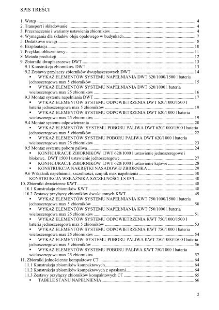 WYKAZ ELEMENTÃW SYSTEMU NAPEÅNIANIA DWT 620 ... - Roth