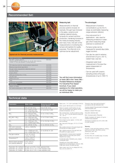 Measurement Solutions for Emissions, Service ... - Industrial Controls