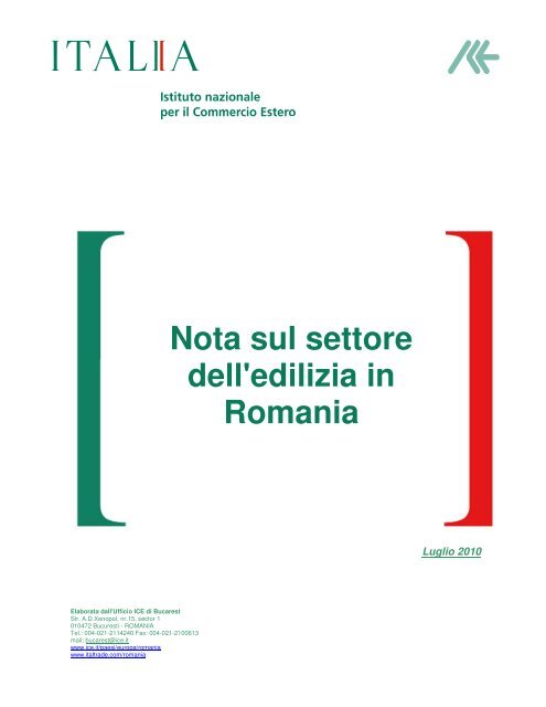 Nota sul settore dell'edilizia in Romania - Ice