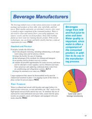 Beverage Manufacturers - Alliance for Water Efficiency