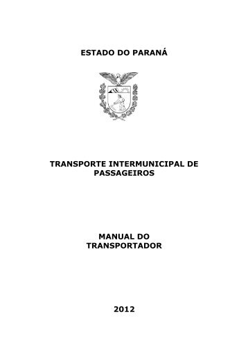 Manual do Transportador - DER - Estado do ParanÃƒÂ¡