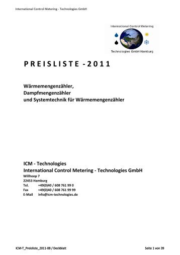 Technologies International Control Metering - Technologies GmbH