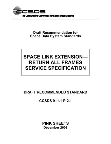 Space Link ExtensionâReturn All Frames Service ... - CCSDS