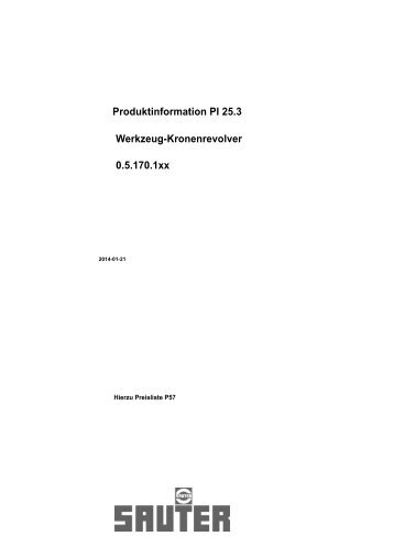 Produktinformation: R 60, PI 25.3 - Sauter Feinmechanik GmbH