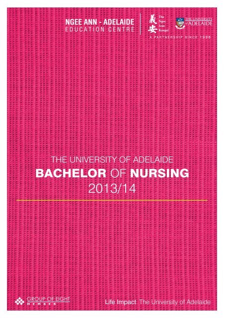 bachelor of nursing - Ngee Ann-Adelaide Education Centre (NAA)