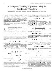 A Subspace Tracking Algorithm Using the Fast Fourier ... - IEEE Xplore