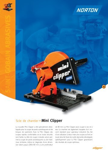 Scie de chantier Mini Clipper - Norton Construction Products