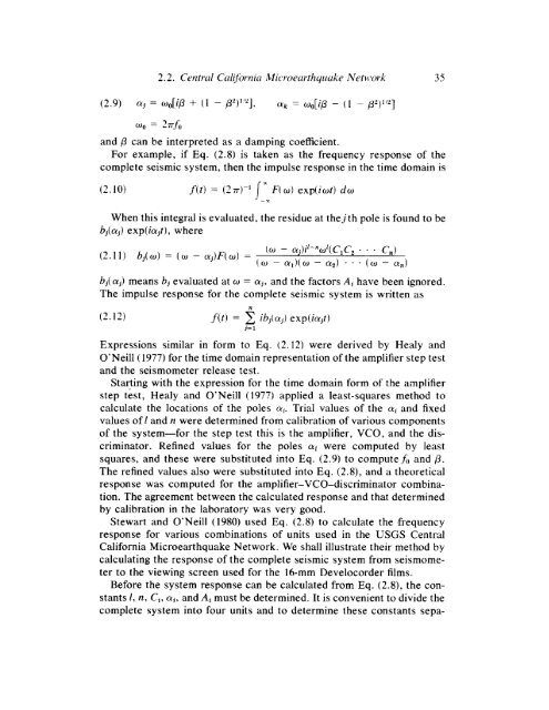 principles and applications of microearthquake networks