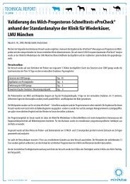 TECHNICAL REPORT Validierung des Milch ... - MINITÃB GmbH