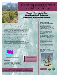 Paxson Germplasm alpine sweetvetch - Alaska Plant Materials ...