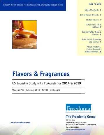 Flavors & Fragrances - The Freedonia Group