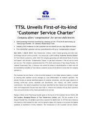 Customer Service Charter - Tata Teleservices