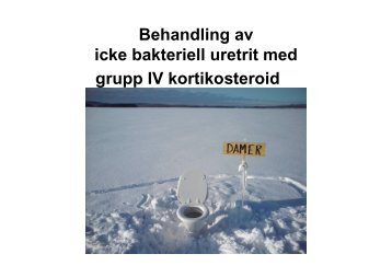 Behandling av icke bakteriell uretrit med grupp IV ... - SFOG