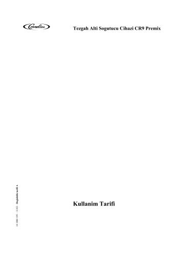 Kullanim Tarifi - IMI Cornelius