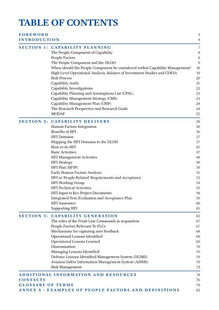 The people in sysTems Tlcm handbook - Human Factors Integration ...