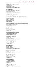 Approved List of Certified Backflow Testers - City of High Point