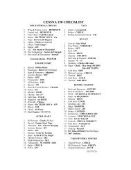 CESSNA 150 CHECKLIST - Rockcliffe Flying Club