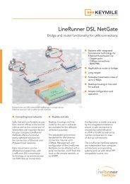 Data Sheet LineRunner DSL NetGate - Connex Telecom