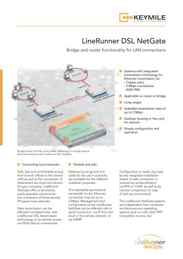 Data Sheet LineRunner DSL NetGate - Connex Telecom