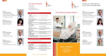 Flyer Innere Medizin - St.-Clemens-Hospital Geldern