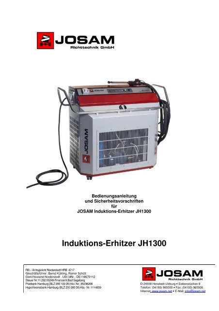 Induktions-Erhitzer JH1300 - JOSAM