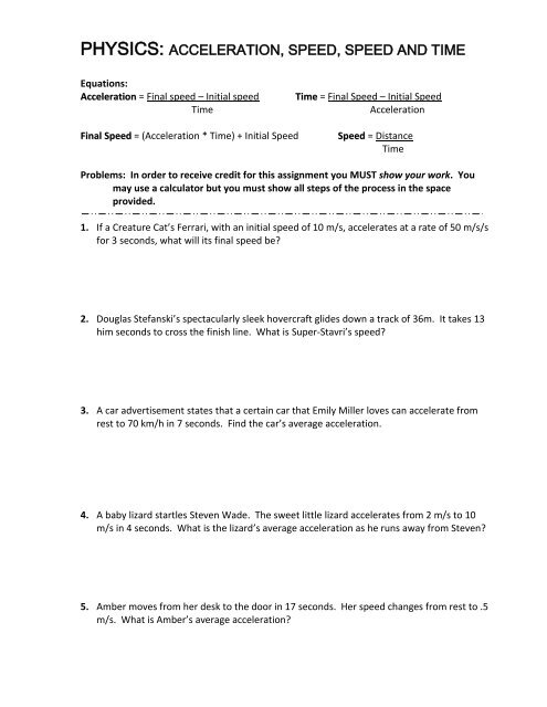 determining-speed-velocity-worksheet-answers