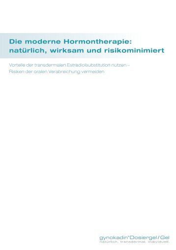 Die moderne Hormontherapie: natürlich, wirksam und  ... - Dr. Kade