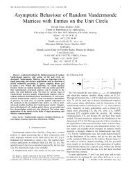 Asymptotic Behaviour of Random Vandermonde Matrices with ...