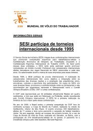 SESI participa de torneios internacionais desde 1995